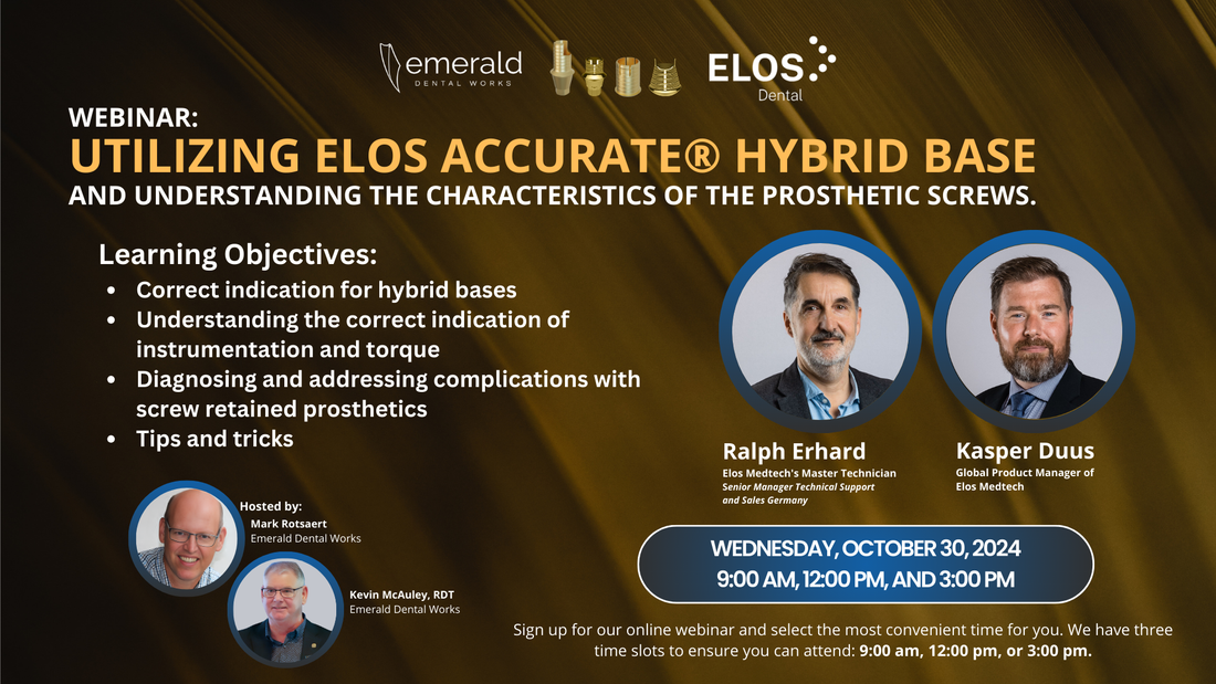 Elos Webinar Part 4: Utilizing Elos Accurate® Hybrid Base and understanding the characteristics of the Prosthetic Screws.